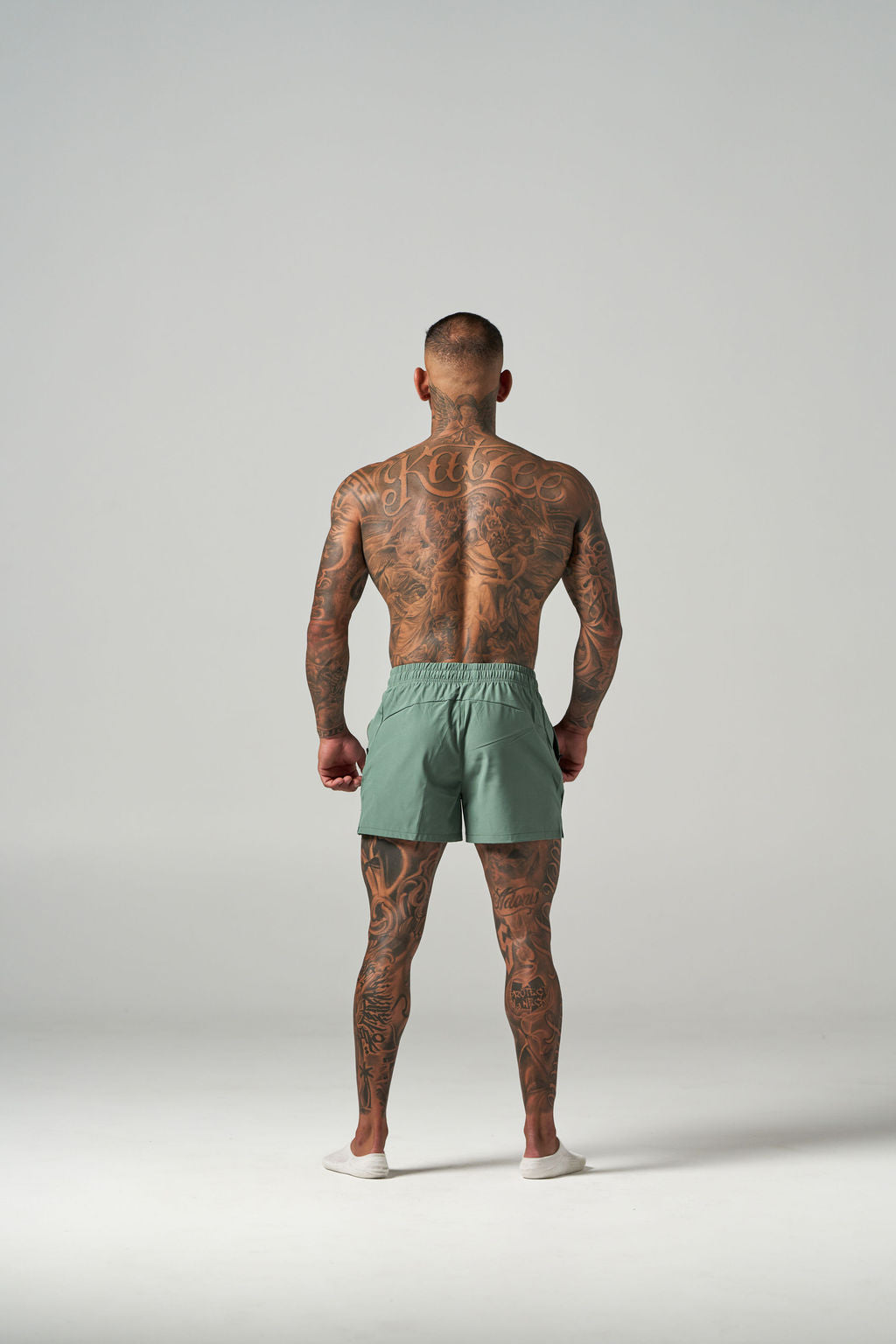 100 shorts - sage green