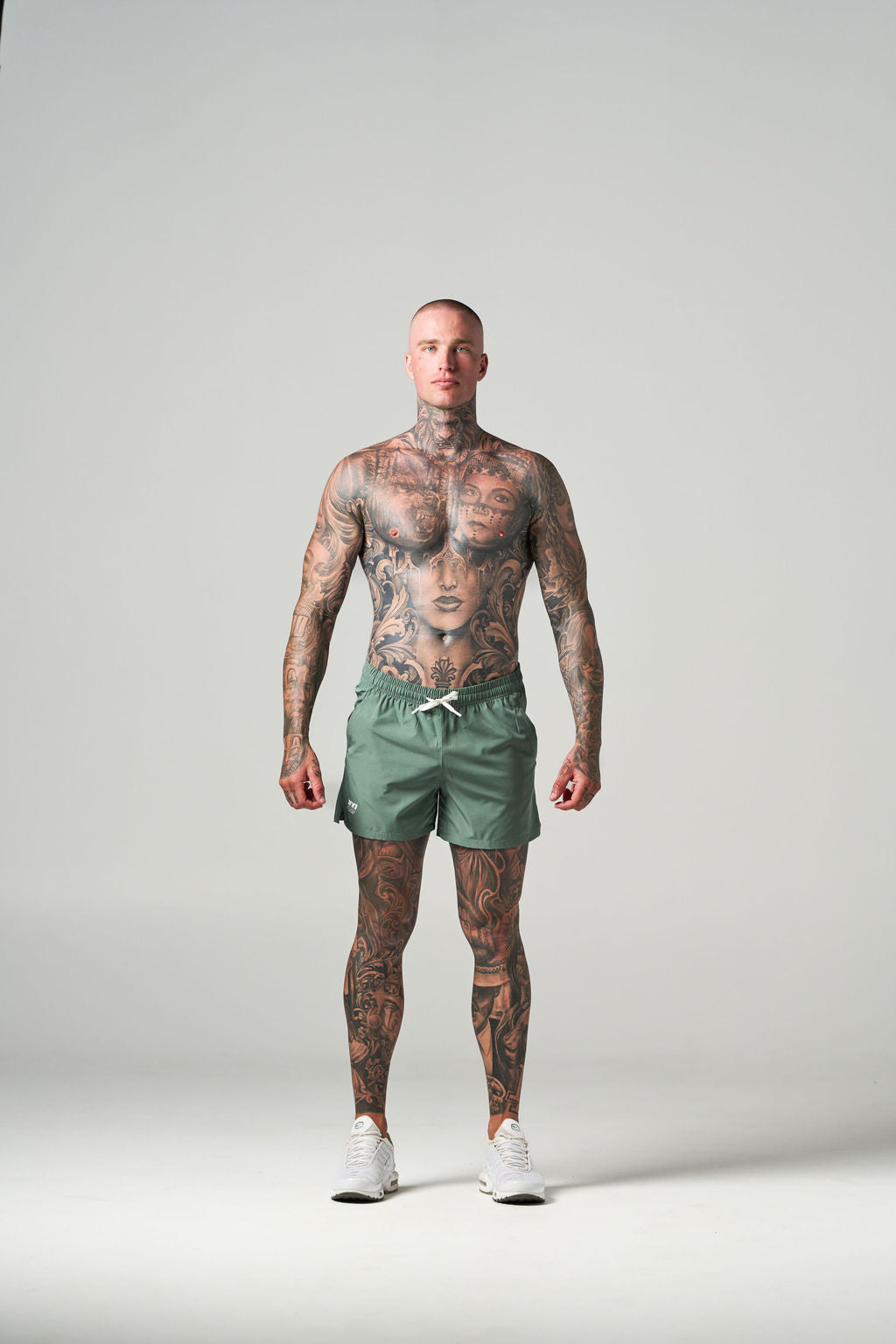 100 shorts - sage green