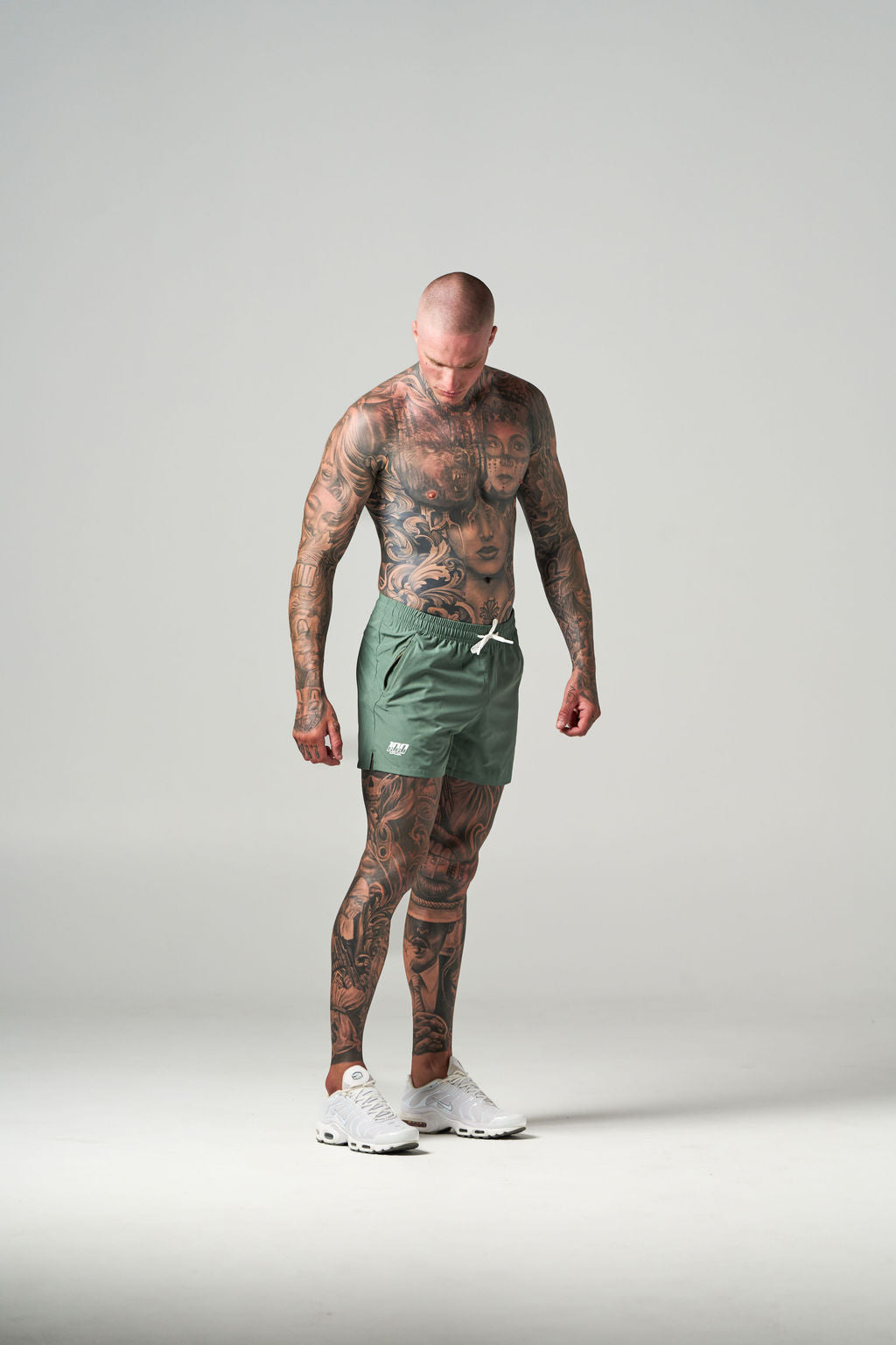 100 shorts - sage green