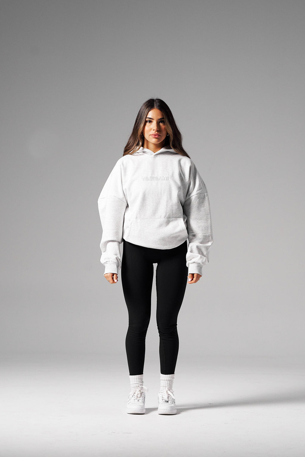 Classic Embroided Hoodie - Grey