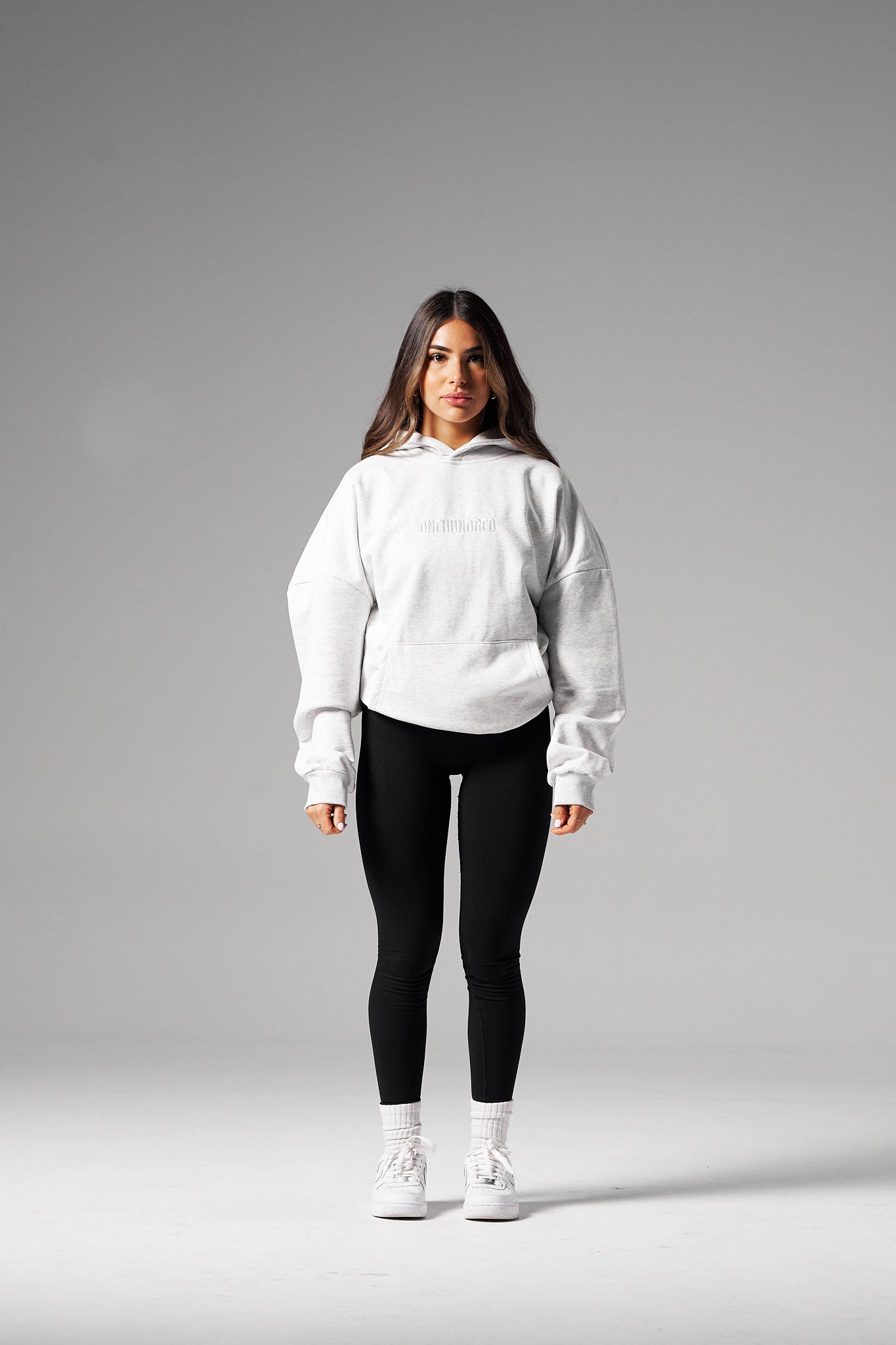 Classic Embroided Hoodie - Grey