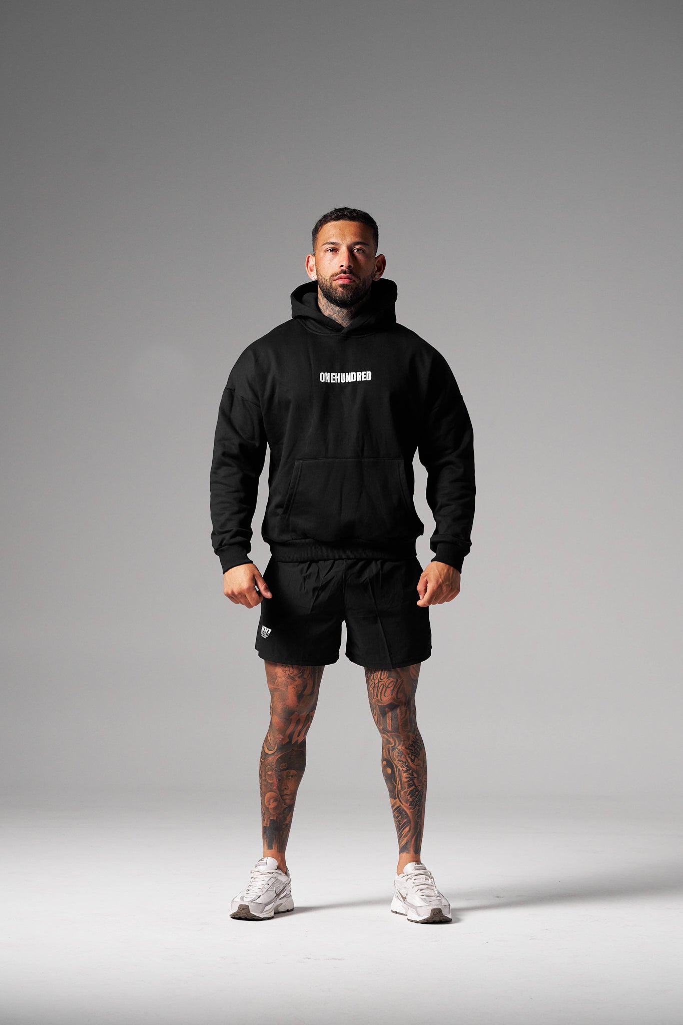 Classic Embroided Hoodie - Black